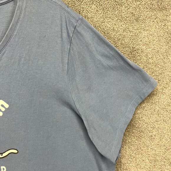 Life Is Good T Shirt XXXL Blue Cats Hug Me I’m Vaccinated Crusher - Picture 7 of 16